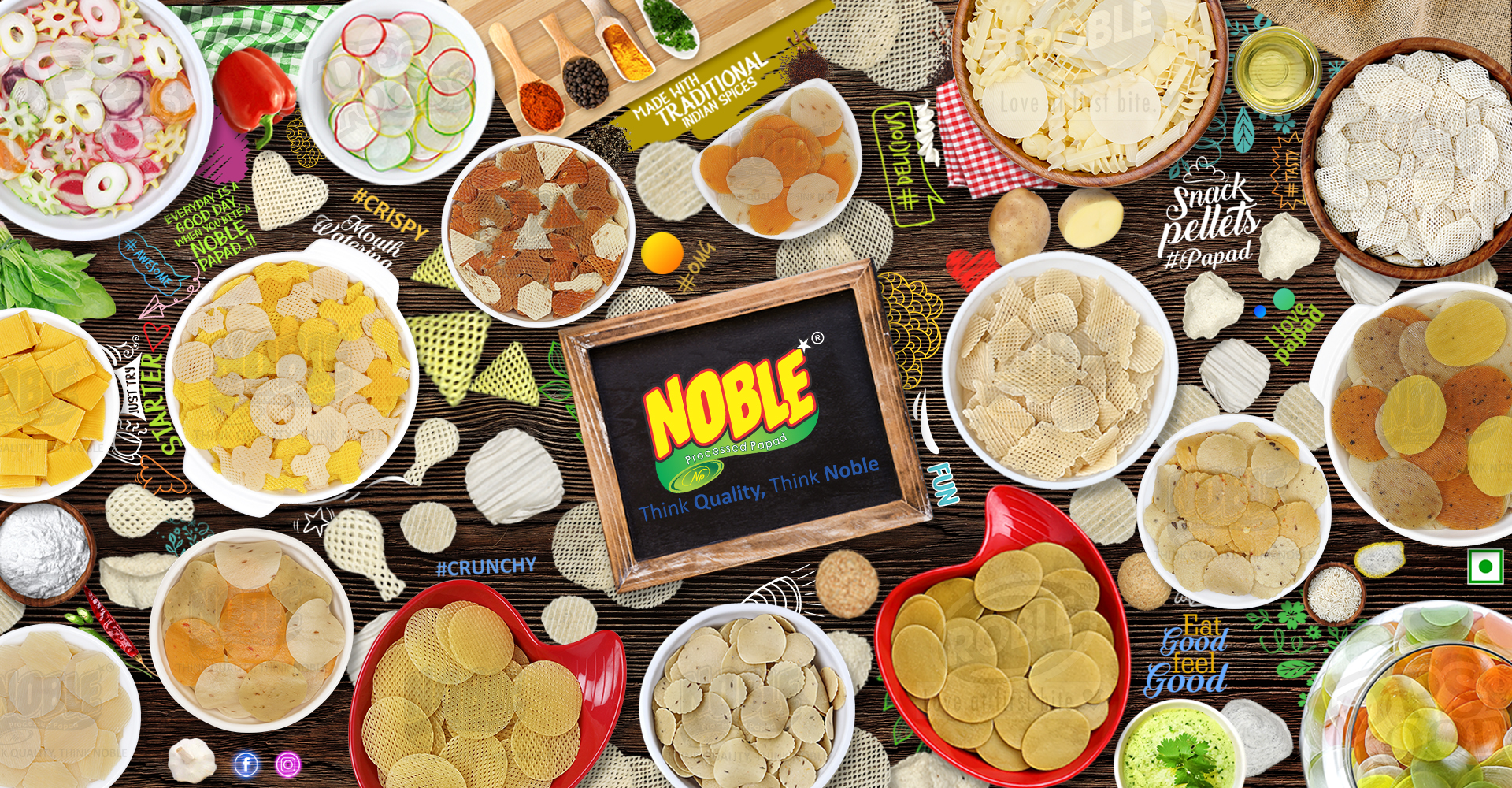 ROBLE AGRO FOOD PRODUCTS PVT.LTD.|snacks pellets,Appalam Manufacturers